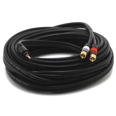 MONOPRICE A/V Cable, 3.5mm(M)/2 RCA(M), 35ft 5602