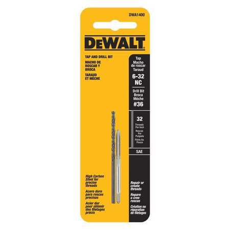 Dewalt 6 - 32 NC Tap & No. 36 Drill Bit DWA1400