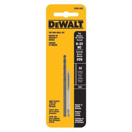 Dewalt 8 - 32 NC Tap & No. 29 Drill Bit DWA1402