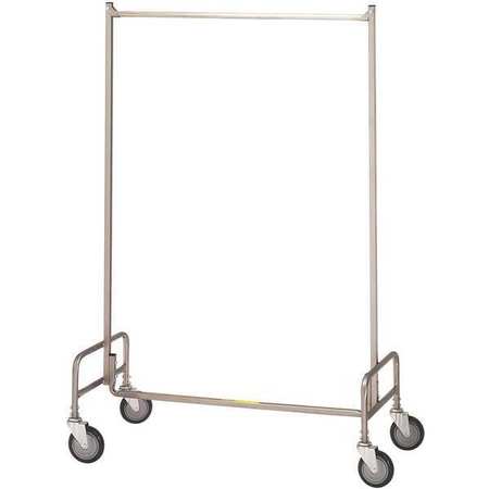 R&B Wire Products Rolling Steel Garment Rack, 36" of Hanging Space, Chrome Plated 703