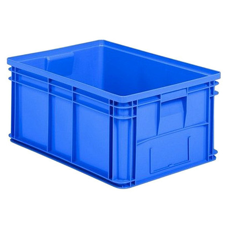 Ssi Schaefer Straight Wall Container, Blue, Polyethylene, 25 5/8 in L, 19 in W, 12 in H 1461.261912BL1
