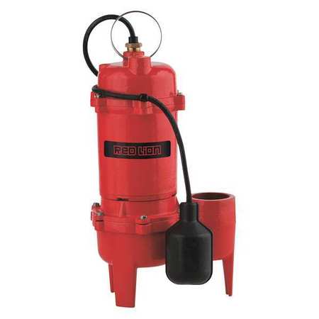 Red Lion Sewage Pump, 1/2 HP, Cast Iron 14942748
