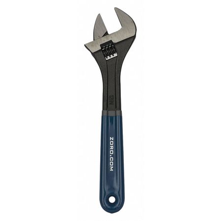 Zoro 12" Adjustable Wrench, Cushion Grip, ANSI G9680968