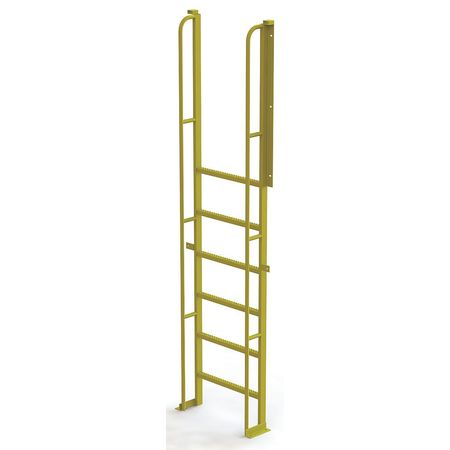 TRI-ARC 112 in Ladder, Steel, 7 Steps, Yellow Powder Coated Finish, 1,000 lb Load Capacity UCL9007246
