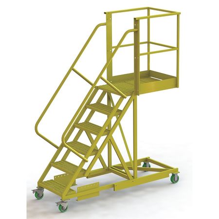 TRI-ARC 102 in H Steel Cantilever Rolling Ladder, 6 Steps UCS500630242