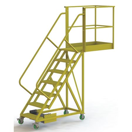 TRI-ARC 112 in H Steel Cantilever Rolling Ladder, 7 Steps UCU500740242
