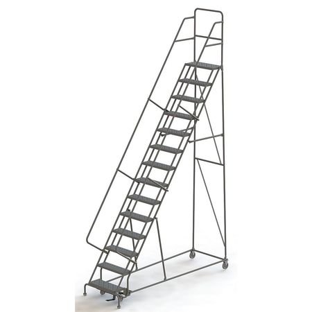TRI-ARC 176 in H Steel Rolling Ladder, 14 Steps KDSR114242