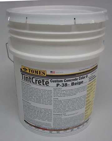 TINTCRETE Concrete Mix, 65 lb, Pail, Gray, 1 day Full Cure Time GRA-P38-1210