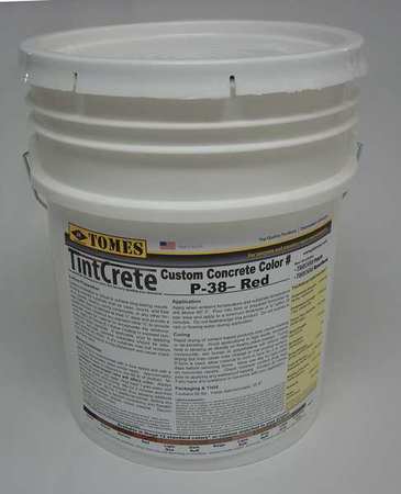 TINTCRETE Concrete Mix, 65 lb, Pail, Red, 1 day Full Cure Time GRA-P38-1310