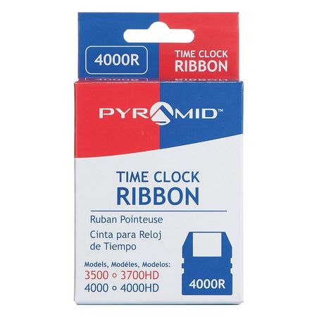 Pyramid Time Clock Replacement Ribbon, Black 4000R
