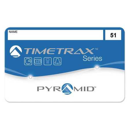 Pyramid Swipe Card, Blue/White, PK50 41304
