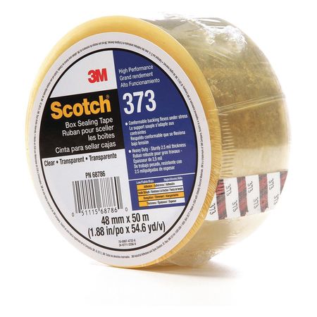 SCOTCH Carton Sealing Tape, Clear, 48mm x 50m 373
