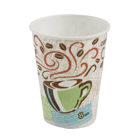 DIXIE Disposable Hot cup 8 oz. White, Paper, Pk1000 5338CD