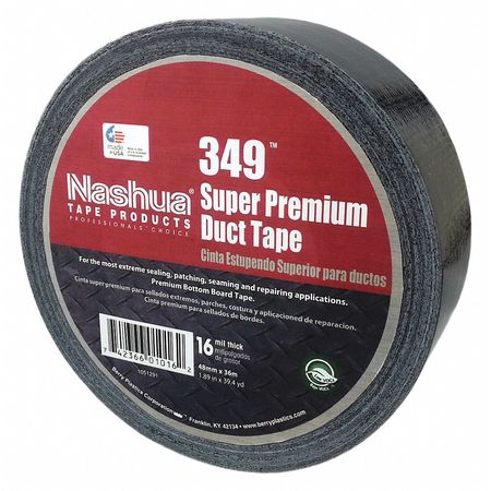 Nashua Duct Tape, 48mm x 36m, 16 mil, Black 349