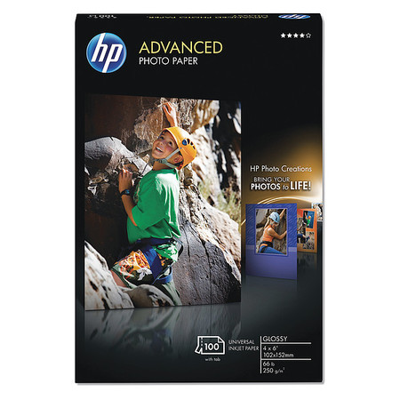 HP Photo Paper, 4 x 6 In, White, PK100 HEWQ6638A