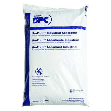 BRADY SPC ABSORBENTS Maintenance Absorbent, 30 lb., Bag RFGRANULAR-SGL