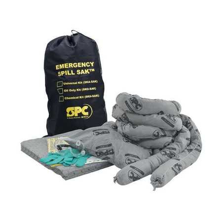 BRADY SPC ABSORBENTS Spill Kit, Universal, Black SKA-SAK