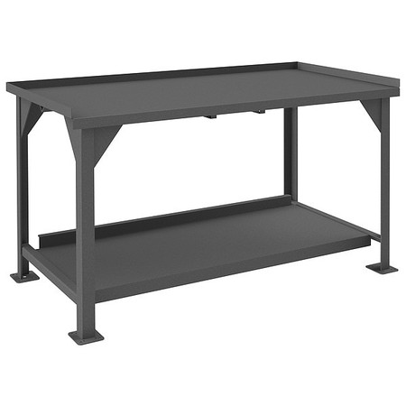 DURHAM MFG Heavy duty Work Bench with Lips Up, Steel, 60" W, 34" Height, 4000 lb., Straight DWB-3060-BE-95