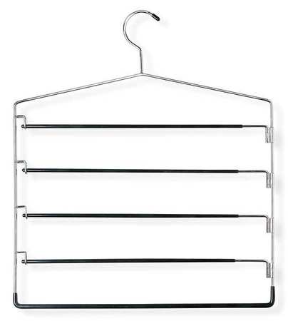 Honey-Can-Do Pant Rack Hanger, Chrome/Black HNG-01202