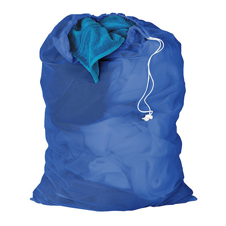 HONEY-CAN-DO Drawstring Mesh Mesh Laundry Bag Blue LBG-01161