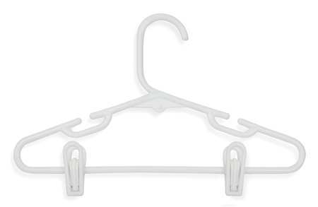 Honey-Can-Do Kids Tubular Hanger, White, Plastic, PK3 HNG-01329