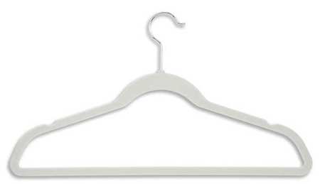 Honey-Can-Do Suit Hanger, White, PK20 HNG-01051