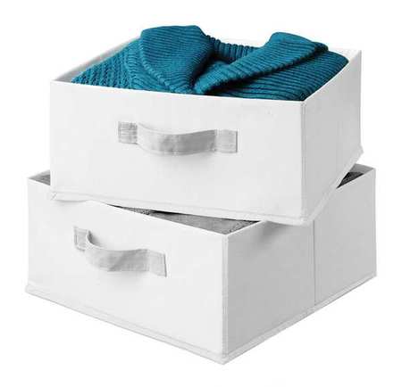 Honey-Can-Do Open Top Polyester Drawers for Organizer White SFT-01241