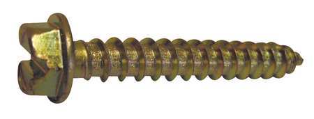 Zoro Select Con-Sert Screws Masonry Screw, 5/32" Dia., Flat, 3/4 in L, Carbon Steel Yellow Zinc, 100 PK 08034PS