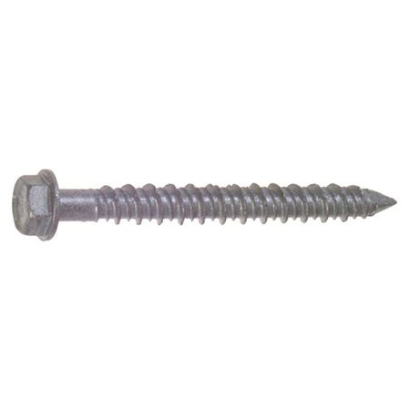 Red Head Tapcon Masonry Screw, 1/4" Dia., Hex, 1 3/4 in L, 410 Stainless Steel Silver Climashield, 100 PK 3368907