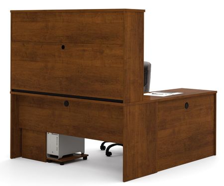 Bestar 66 3 4 H X 66 W Embassy Series L Shape Desk Tuscany Brown