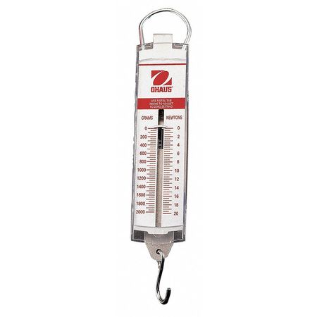 OHAUS Spring Scale, 250g/2.5 N Capacity 8001-MN