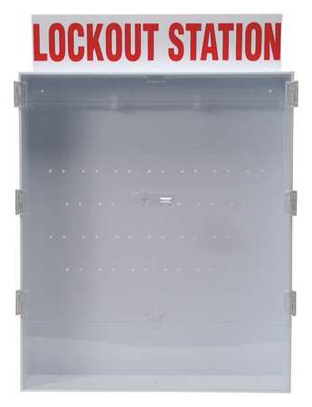 BRADY Lockout Station, Unfilled, Red/White 50996