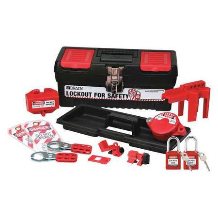 Brady Portable Lockout Kit, Electrical/Valve, 12 104795