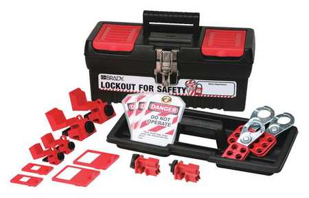 Brady Portable Lockout Kit, Blk, Electrical, 14 105963