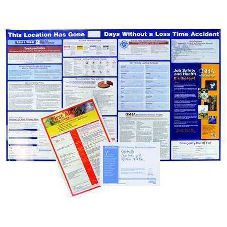 Brady OSHA Safety Poster, Unlaminated FD-SS2-L