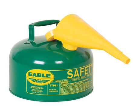 Eagle Mfg 2 gal Green Galvanized Steel Type I Safety Can Oil UI20FSG
