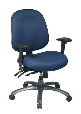 OFFICE STAR Desk Chair, Fabric, 22" Height, Adjustable Arms 8512-225