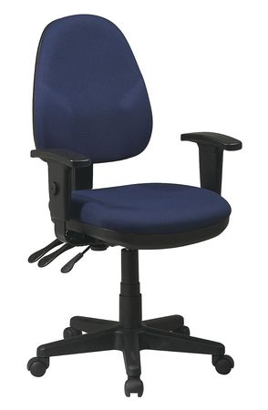 OFFICE STAR Desk Chair, Fabric, 20 1/2- Height, Adjustable Arms 36427-225