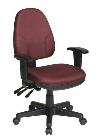 OFFICE STAR Desk Chair, Fabric, 20-1/2" Height, Adjustable Arms 36427-227