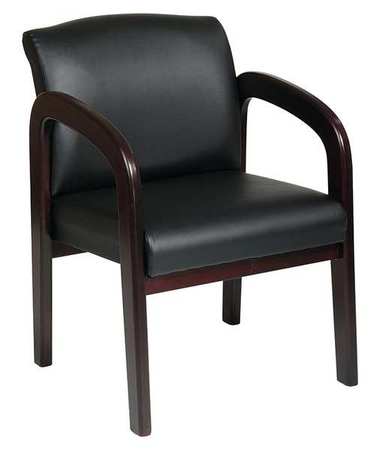 OFFICE STAR Black Visitors Chair, 23" W 25-1/2" L 33-1/2" H, Fixed, Fabric Seat, Collection: WD Series WD383-U6