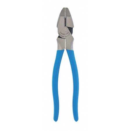 Channellock 8-1/2 in Linemens Plier Round Nose High Leverage, Steel 368