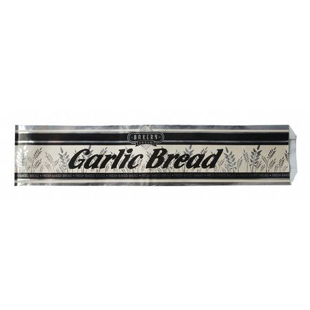 VALUE BRAND Foil Printed Garlic Bread Bags, 4 1/2 x 2 1/4 x 20", PK500 E-7130