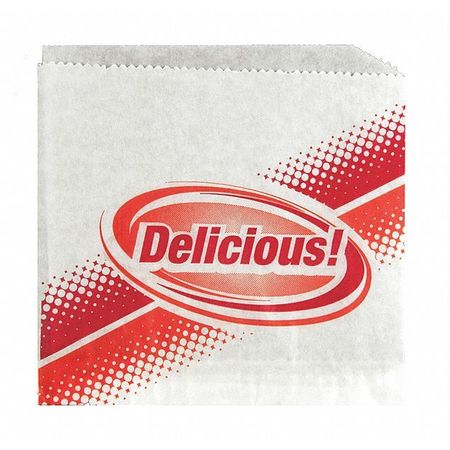 VALUE BRAND Printed Delicious Double Opening Bags, 7 x 6 1/2", PK1000 E-7126