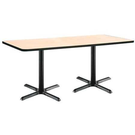 KFI KFI 30" x 72" Conference Table with Natural Top, Black X-Base, 72 W, 30 L, 29 H, Natural T3072-B2015-BK-NA