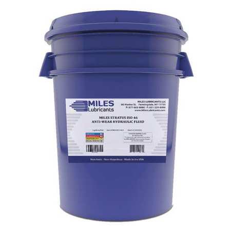 Miles Lubricants 5 gal. Pail, Anti-Wear Hydraulic Fluid, 46 ISO Viscosity M0010011403