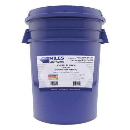 MILES LUBRICANTS SB Motor Oil, 10W-30, Synthetic, 5 Gal M00100303