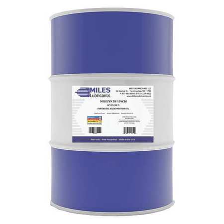 MILES LUBRICANTS SB Motor Oil, 10W-30, Synthetic, 55 Gal. M00100301