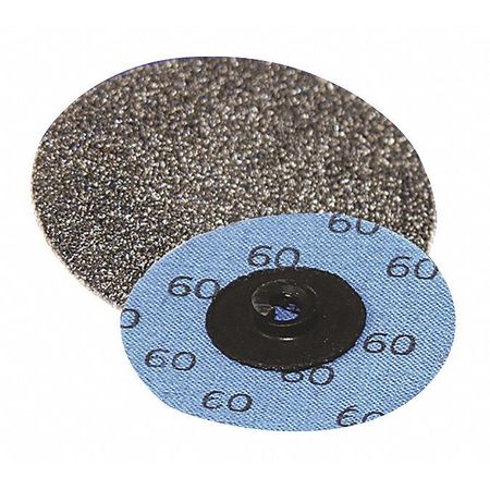 SUPERIOR ABRASIVES Coated QC Disc, S/C, 3", Type S, Grit 60 A016010
