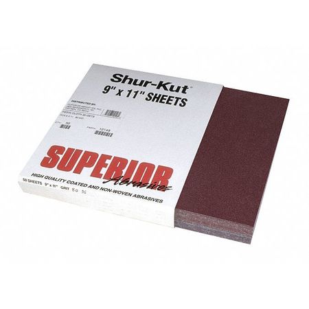 SUPERIOR ABRASIVES Resin Cloth Sheets, 9"x11", A/O, Grit 120 A006633