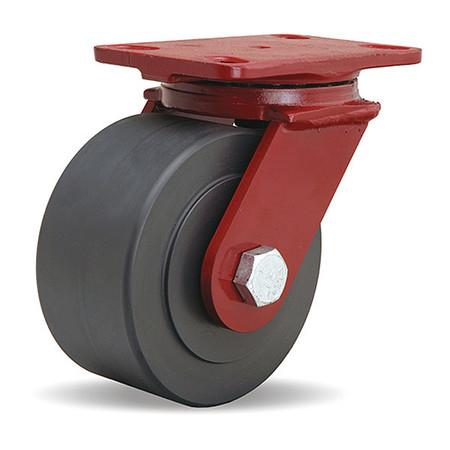 HAMILTON ForgeMaster Swivel Caster, 6" x 3" Nylast High Performance Cast Nylon Wheel S-FM-63NYB